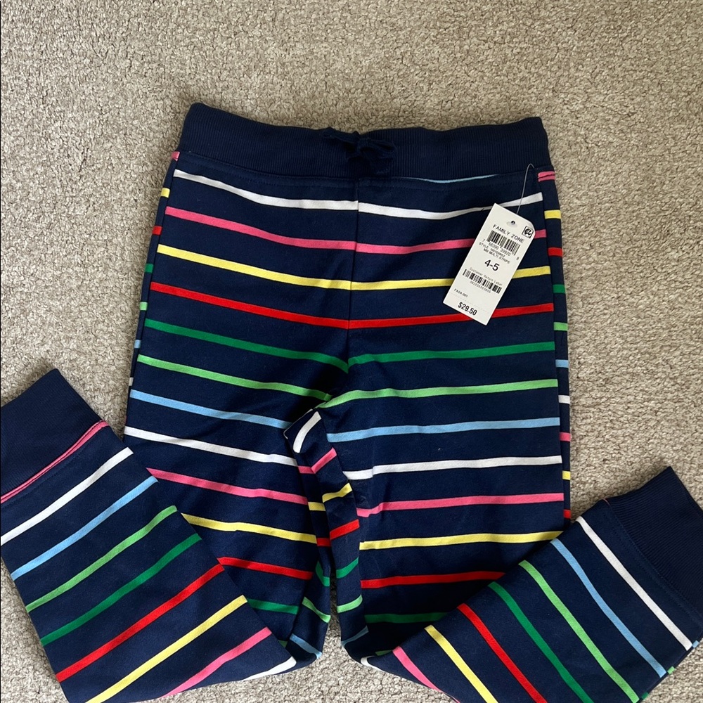 Fun rainbow Colorful Striped Kids sweats joggers
